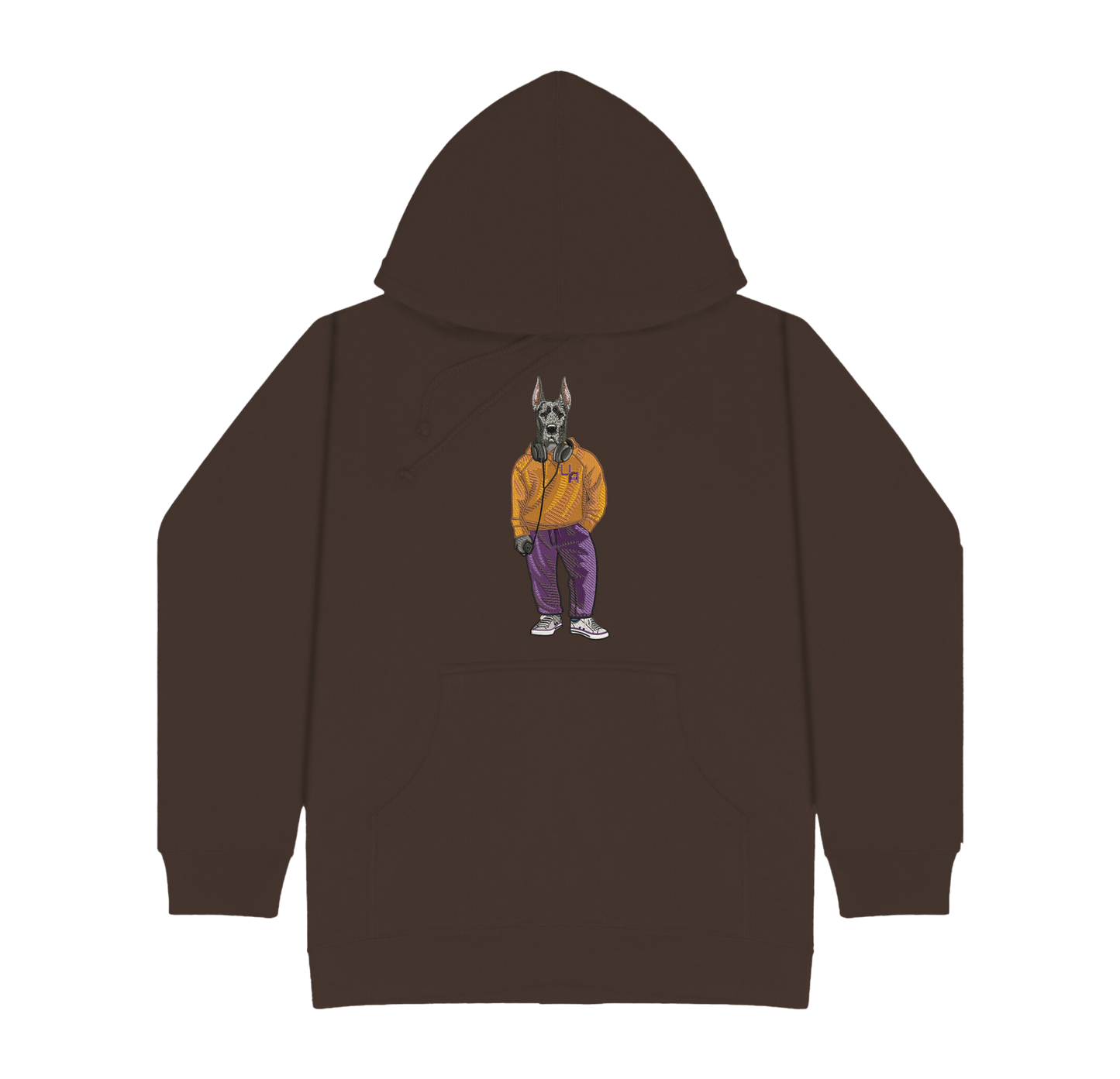 University of Albany Headphones Embroidered Hoodie