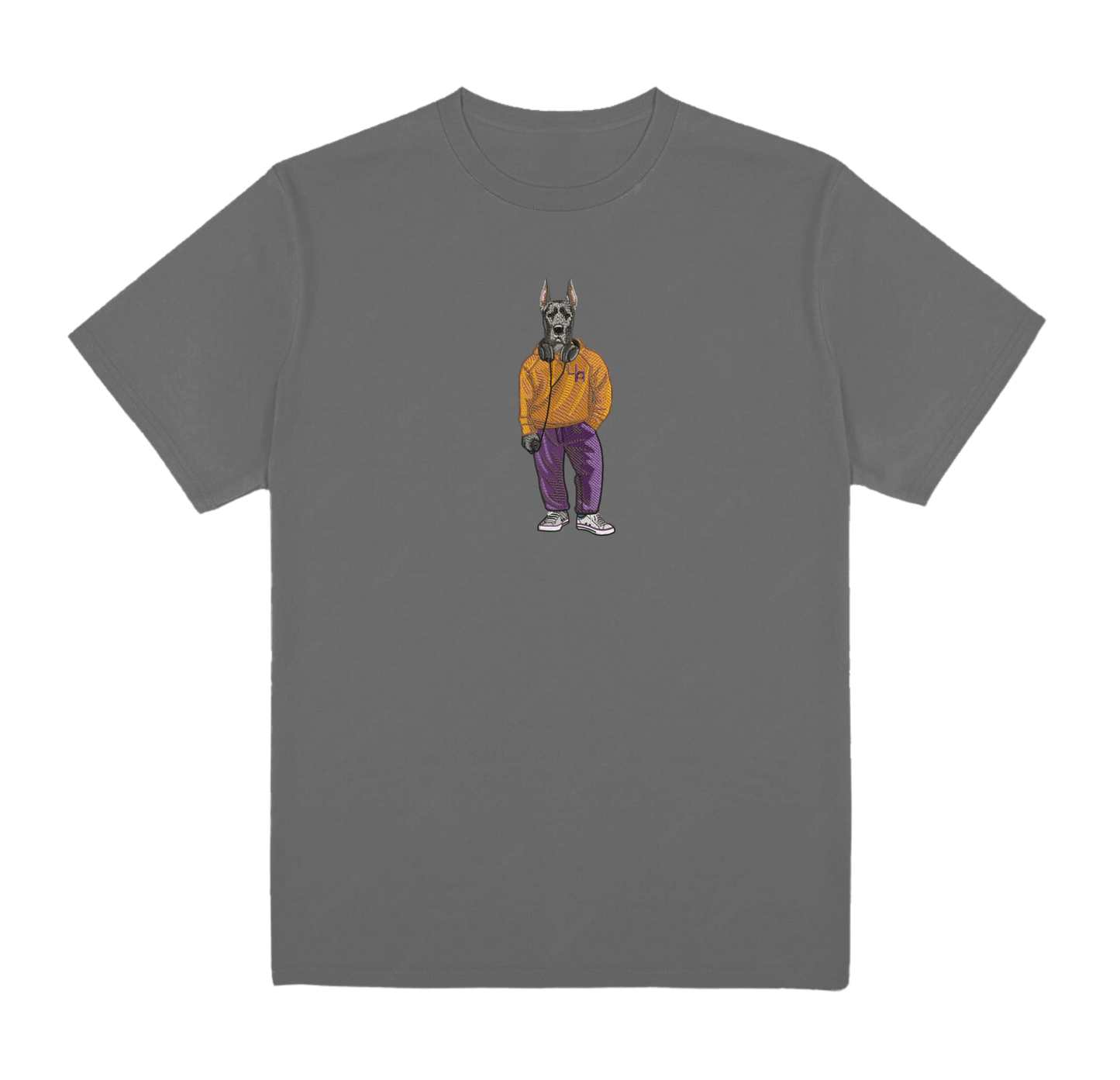 University of Albany Headphones Embroidered Tee