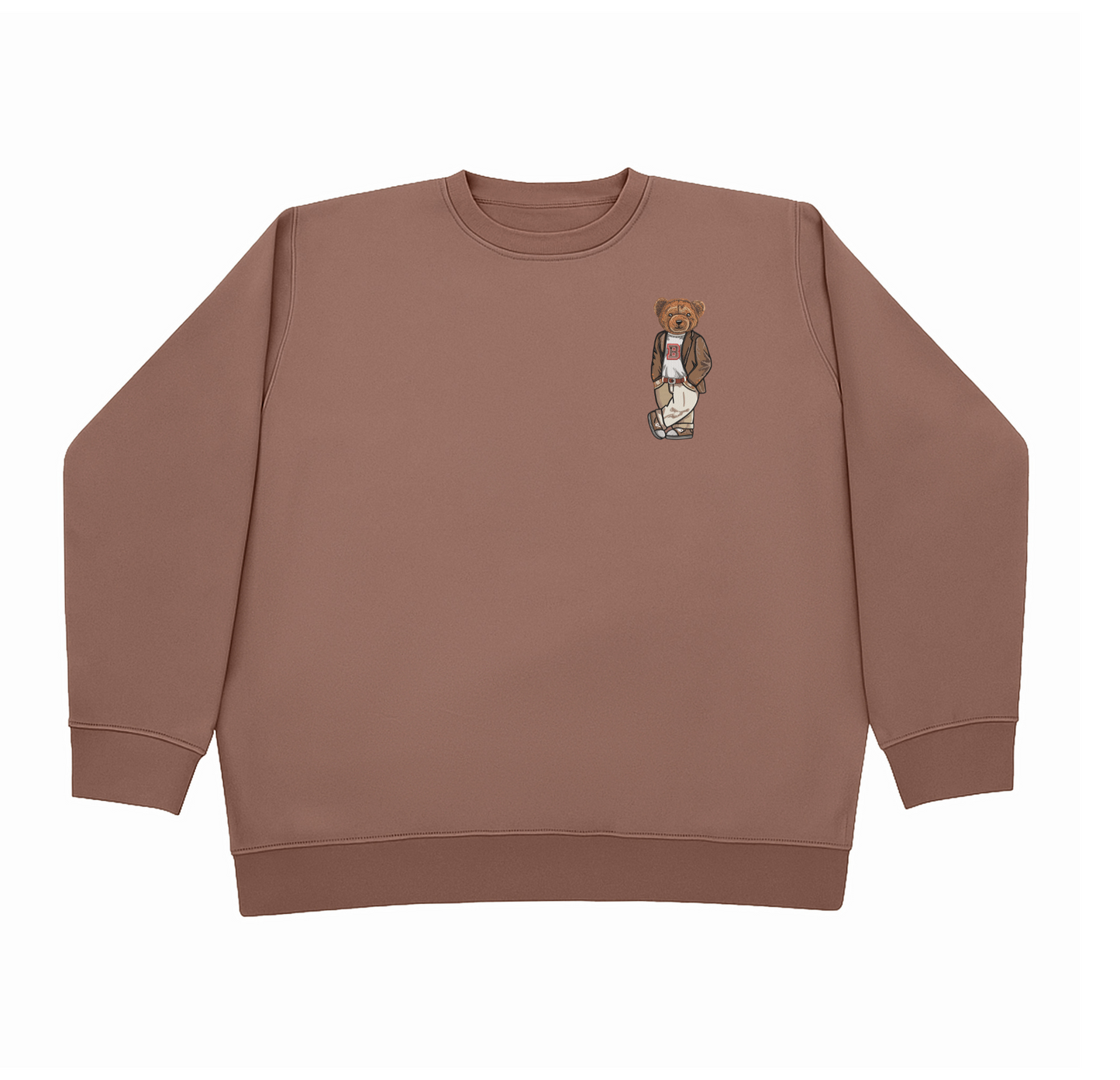 Brown Original Embroidered Crewneck