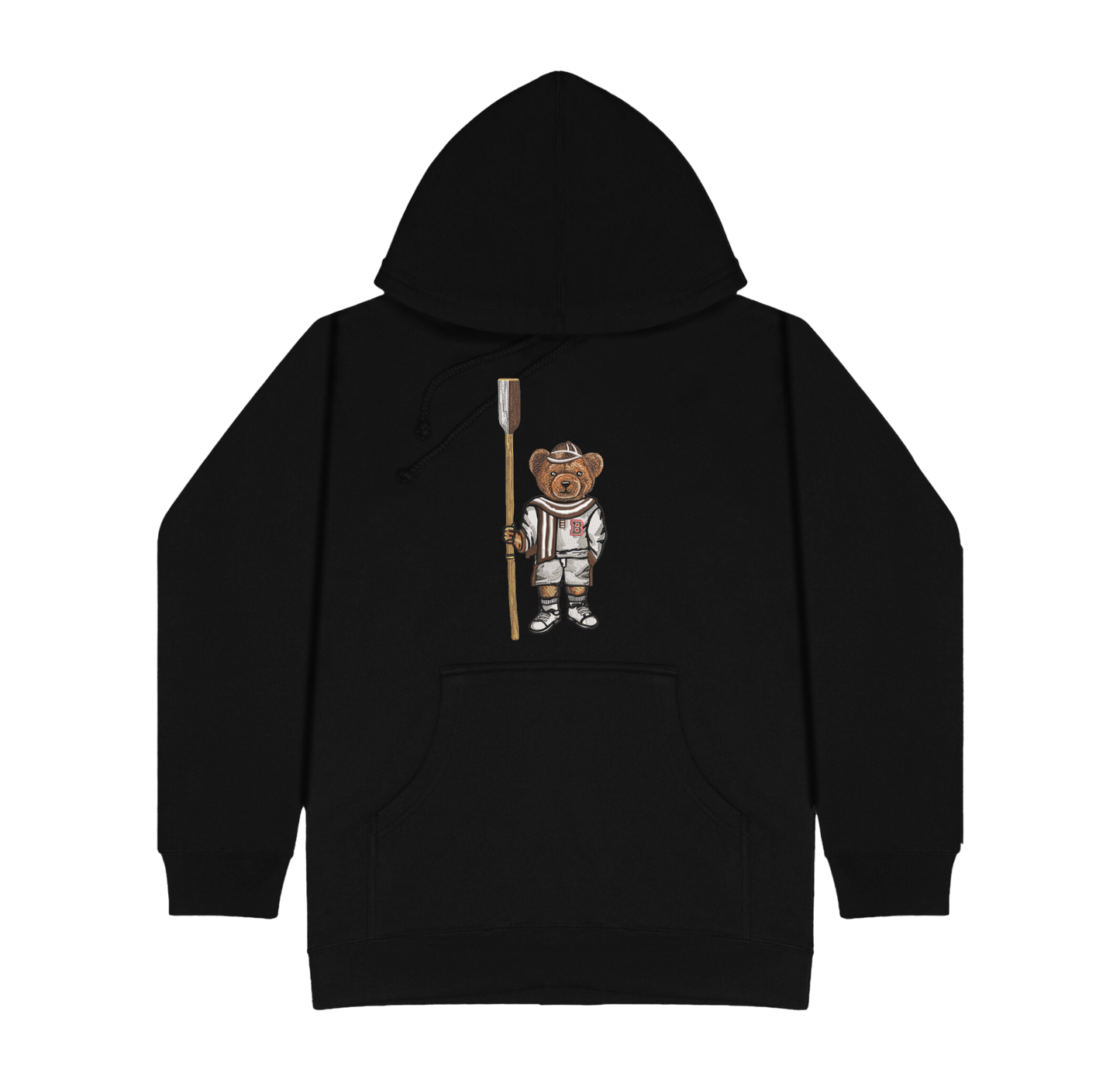Brown Crew Embroidered Hoodie