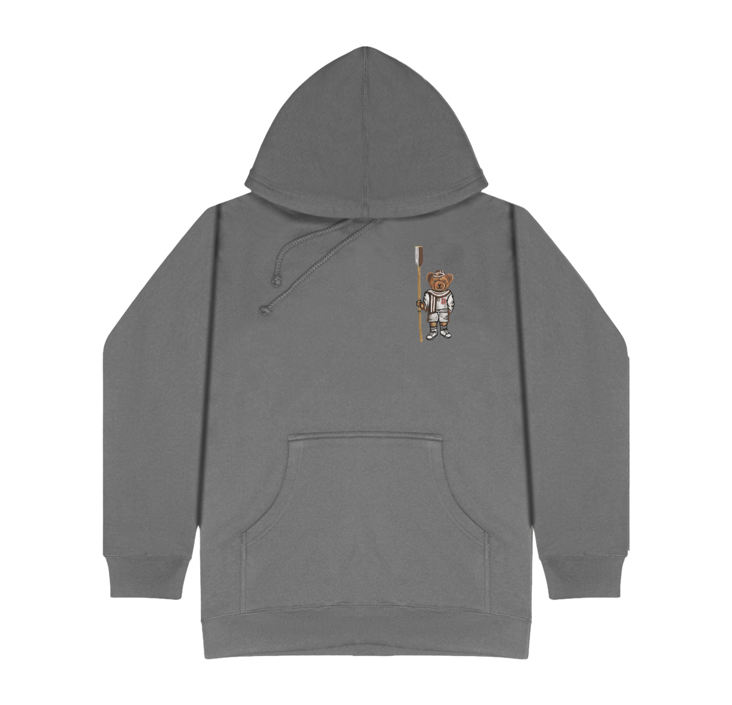 Brown Crew Embroidered Hoodie
