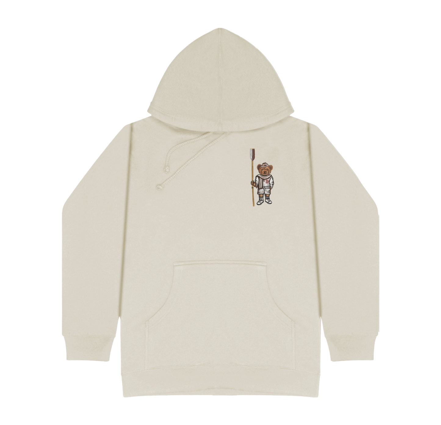 Brown Crew Embroidered Hoodie