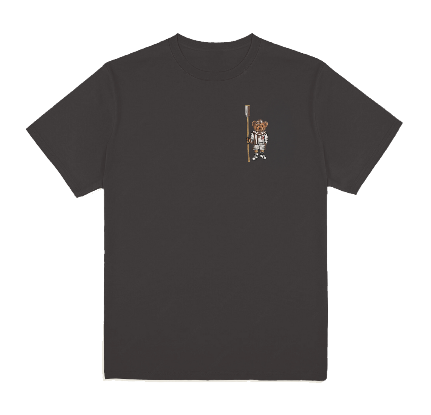 Brown Crew Embroidered Tee