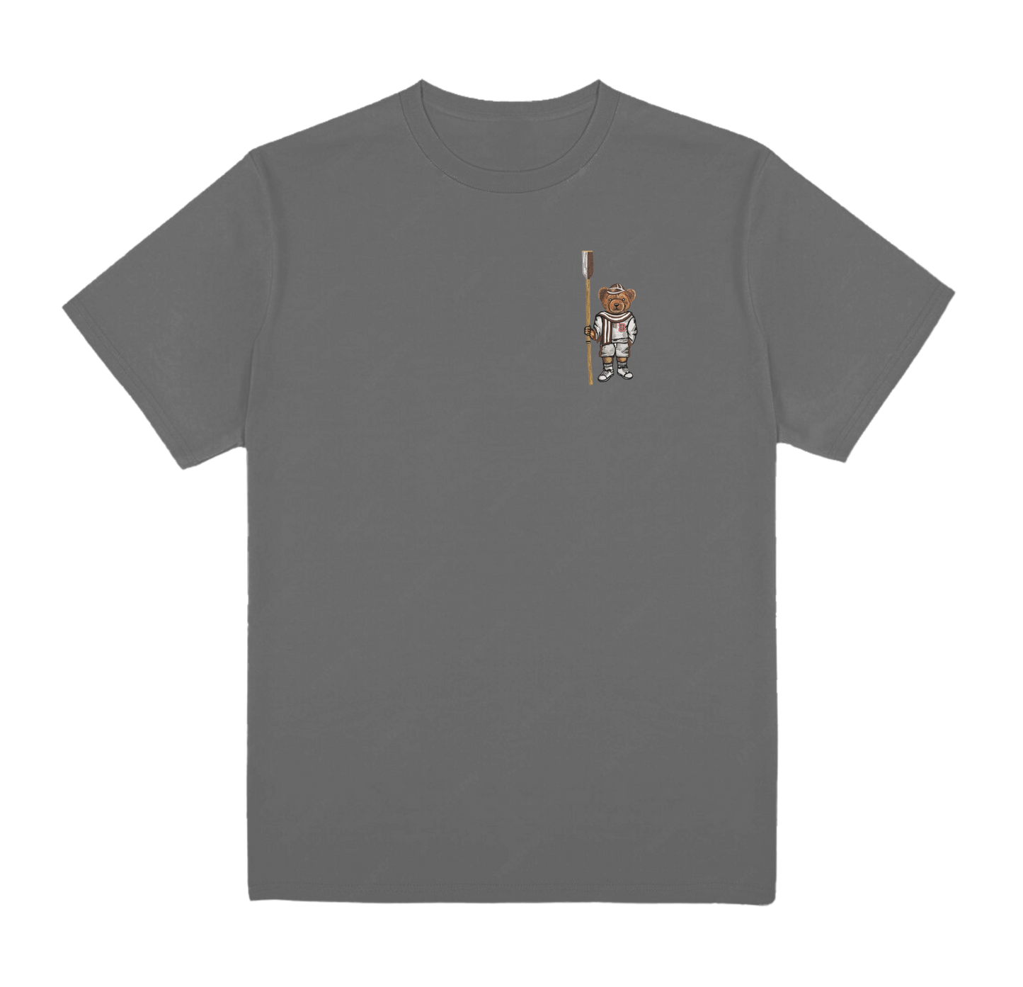Brown Crew Embroidered Tee