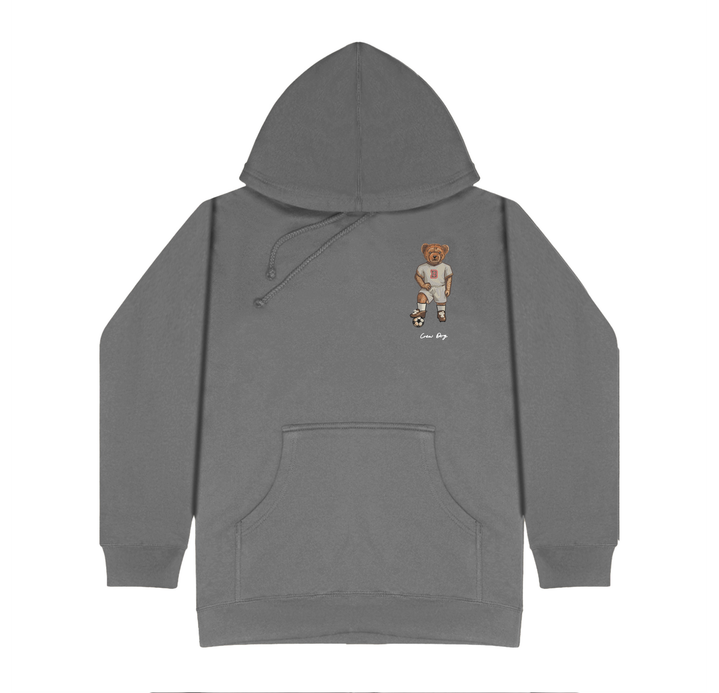 Embroidered Brown Soccer Hoodie
