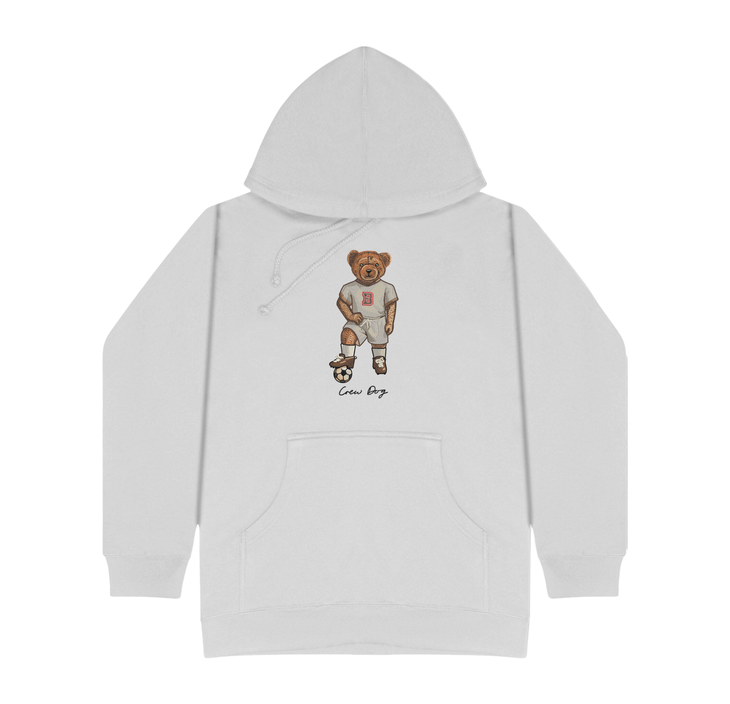 Embroidered Brown Soccer Hoodie