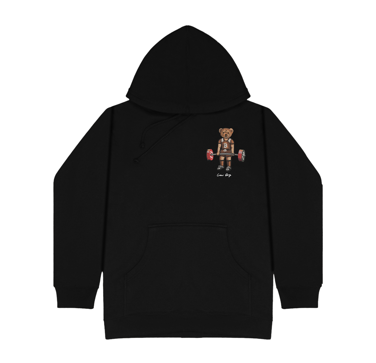 Brown Deadlifting Embroidered Hoodie