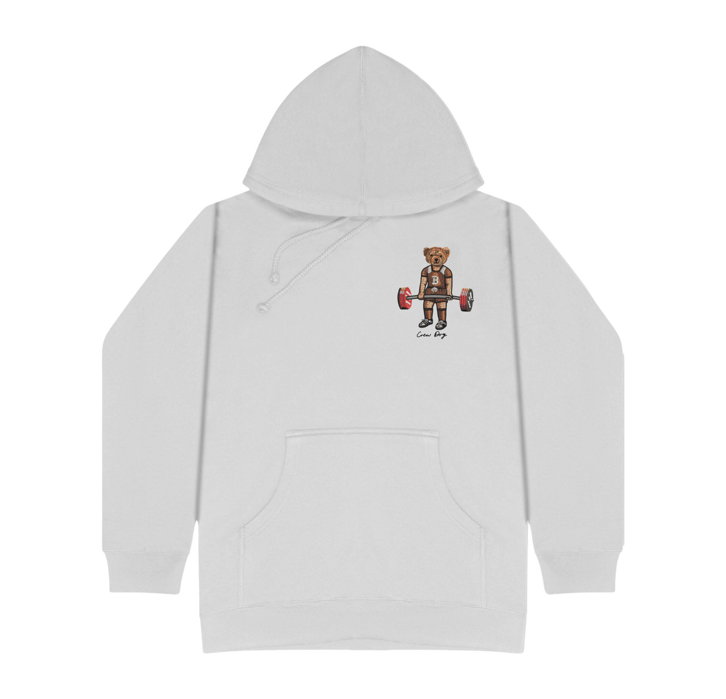 Brown Deadlifting Embroidered Hoodie