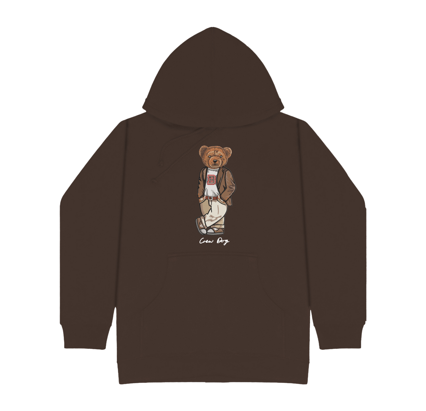 Brown Original Embroidered Hoodie
