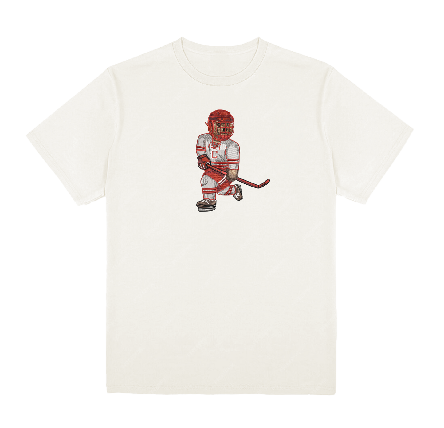 Cornell University Hockey Embroidered Tee