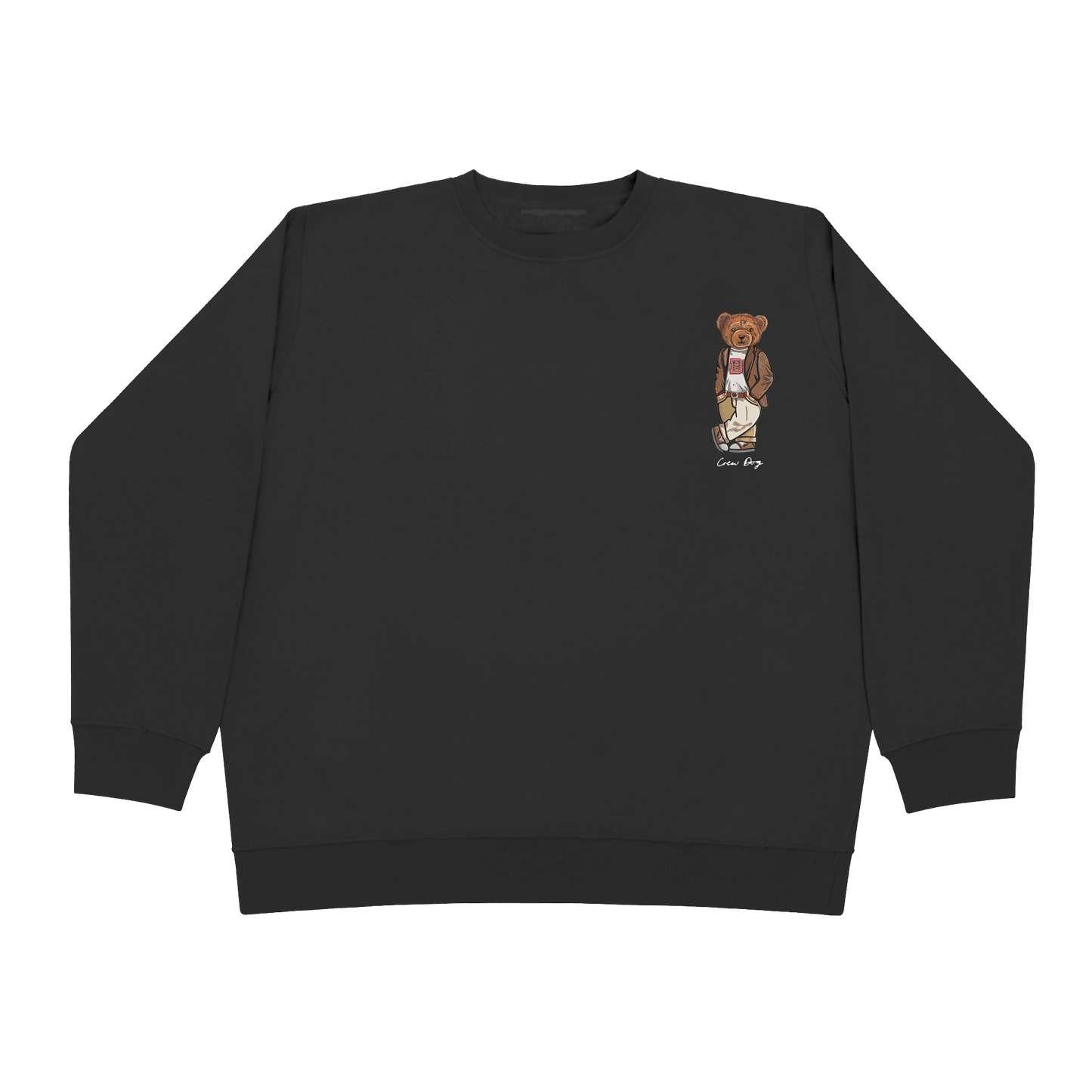 Embroidered Brown Crewneck