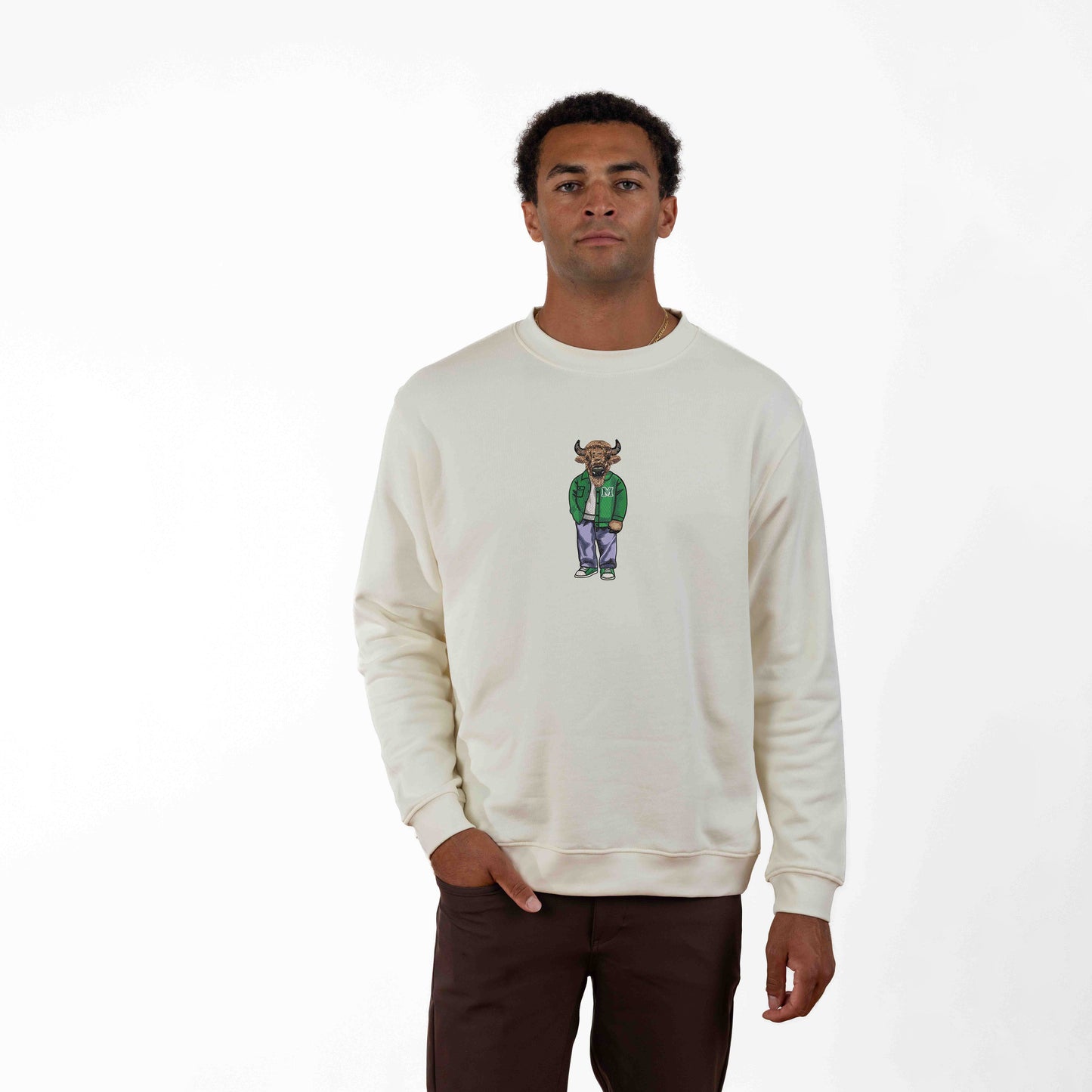 Marshall University Original Embroidered Crewneck