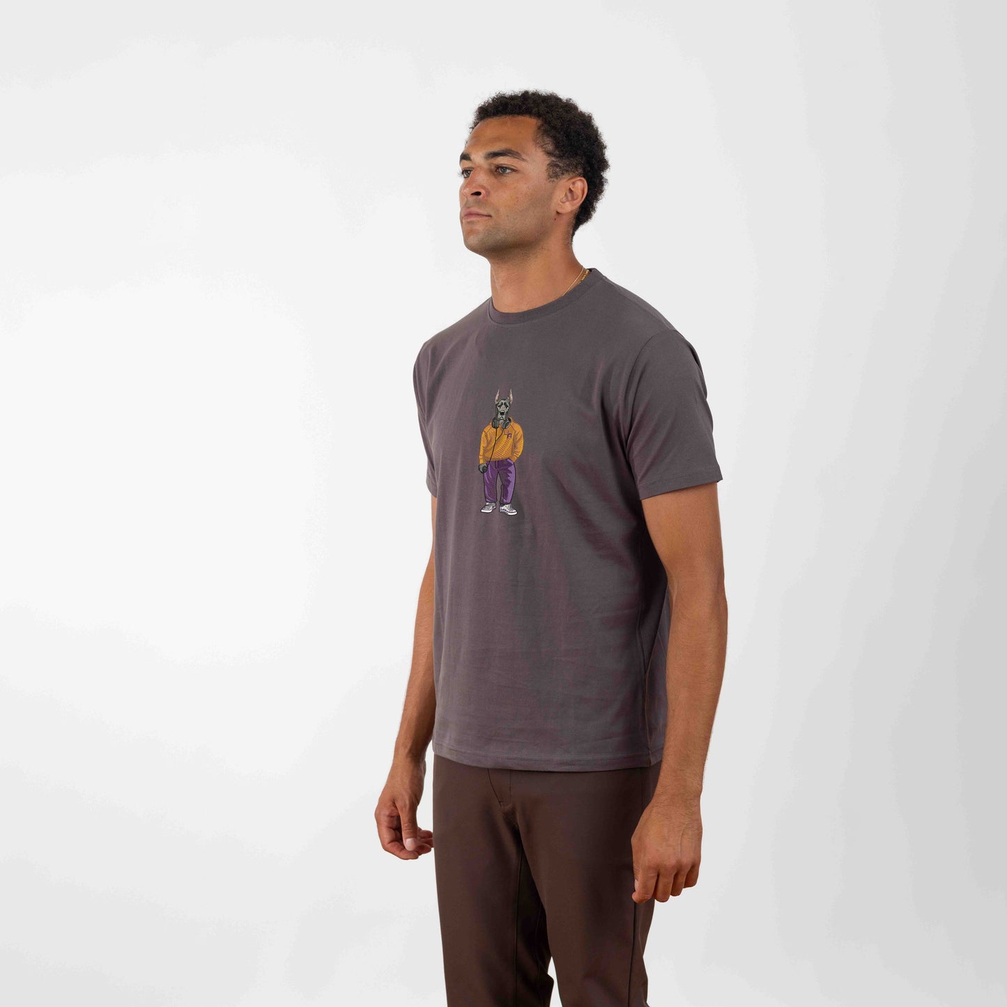 University of Albany Headphones Embroidered Tee