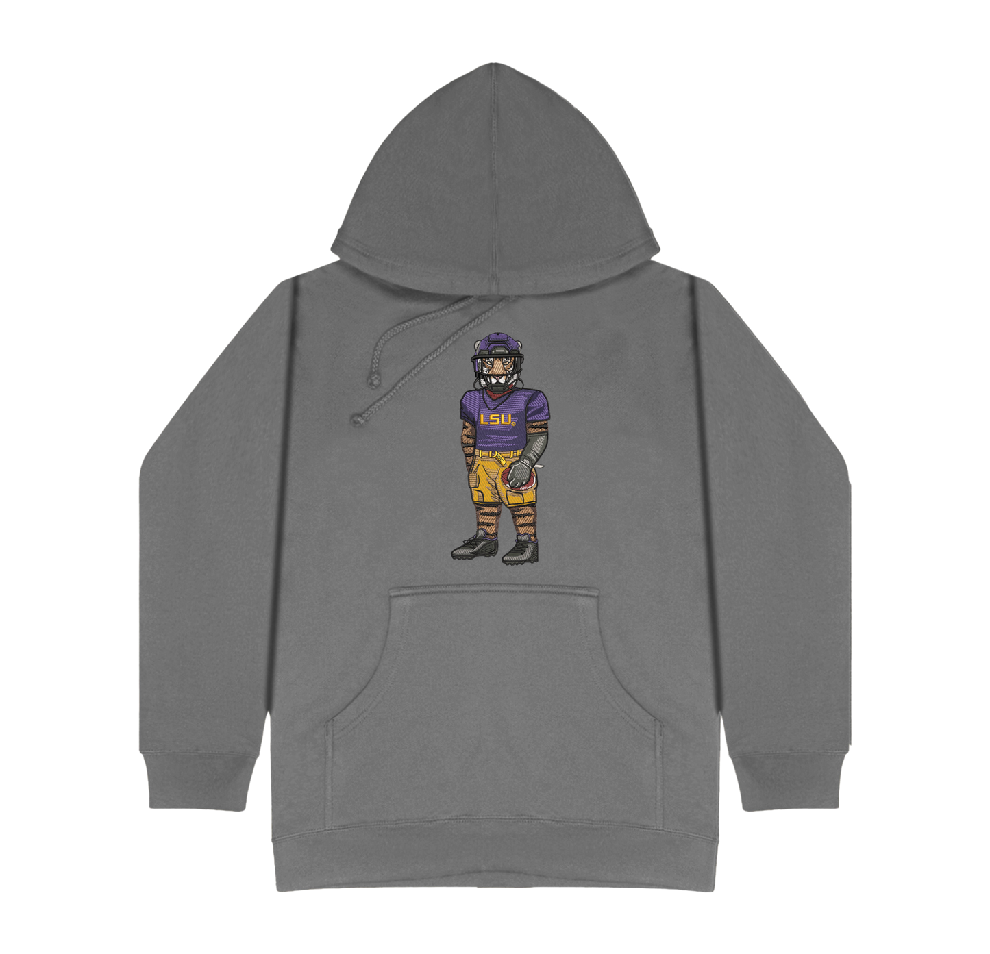 LSU Football Embroidered Hoodie