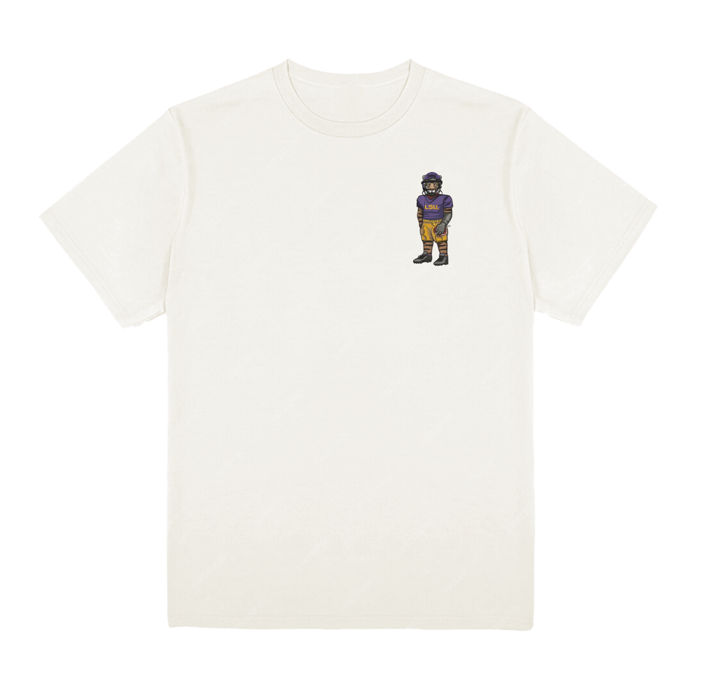 LSU Football Embroidered Tee