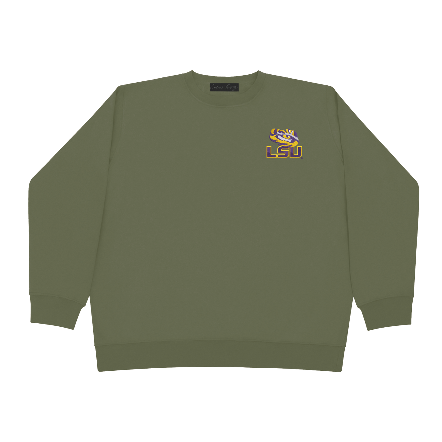LSU Half Face Crewneck
