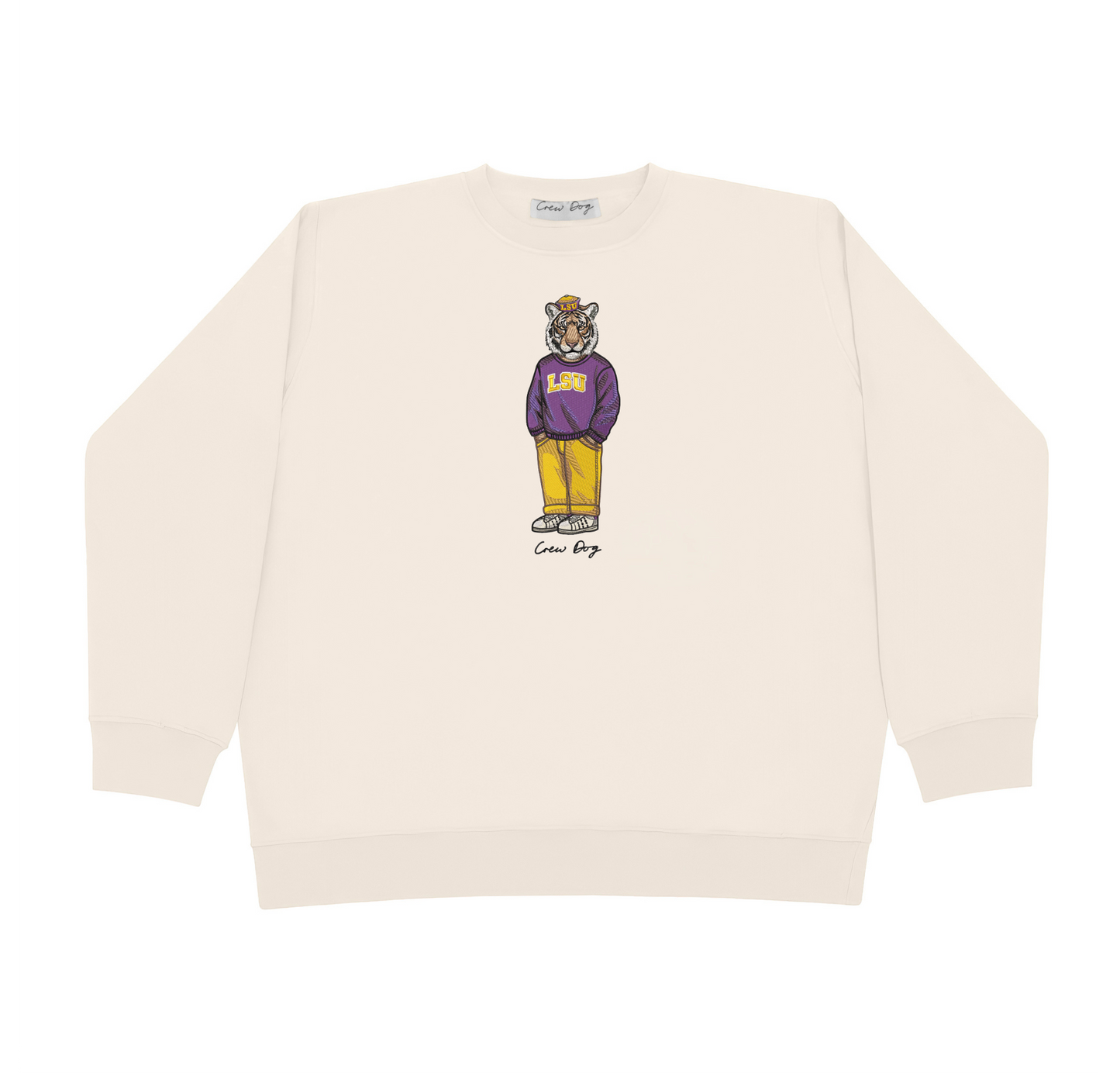 LSU Vault Hat Embroidered Crewneck