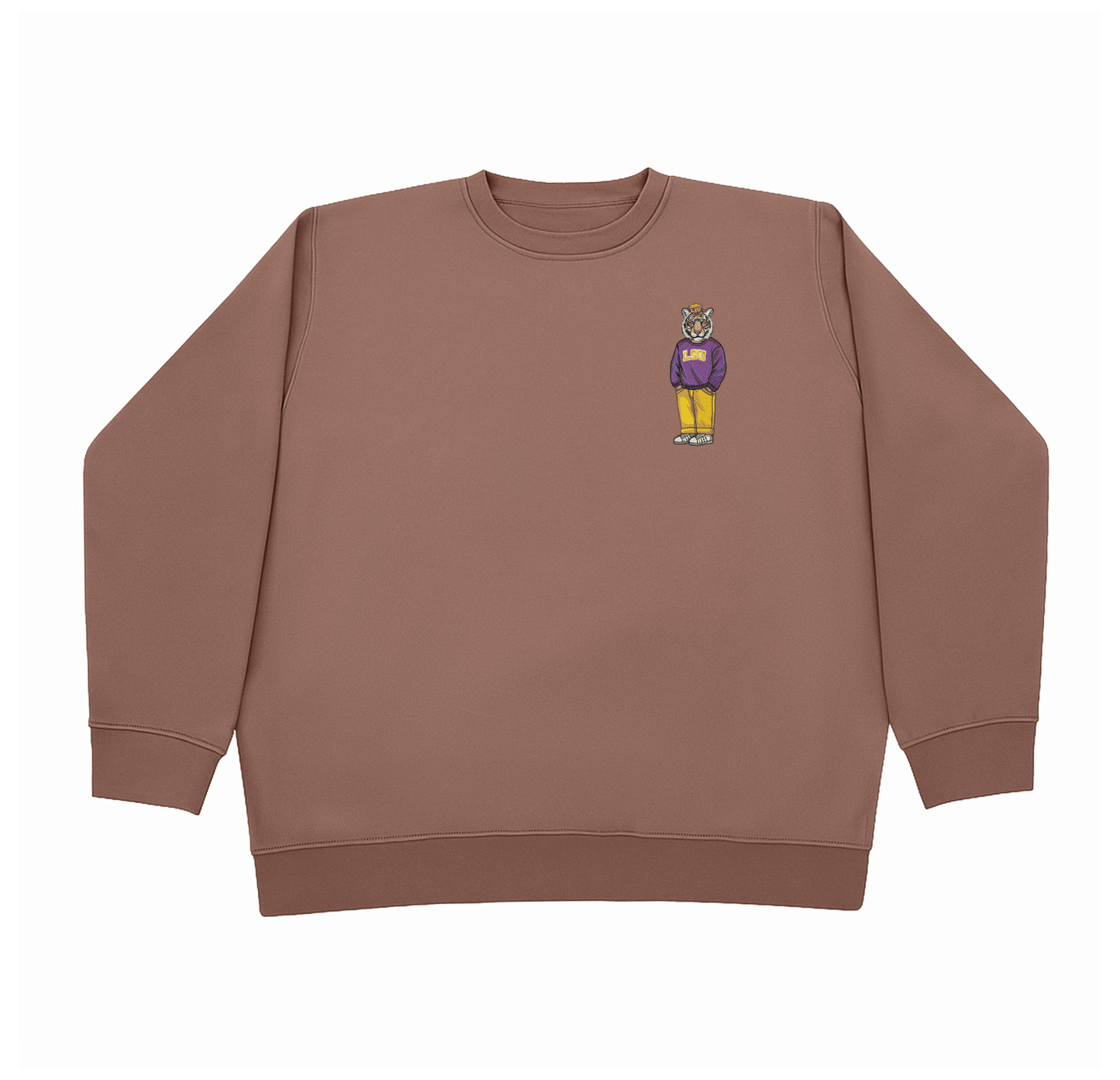 LSU Vault Hat Embroidered Crewneck