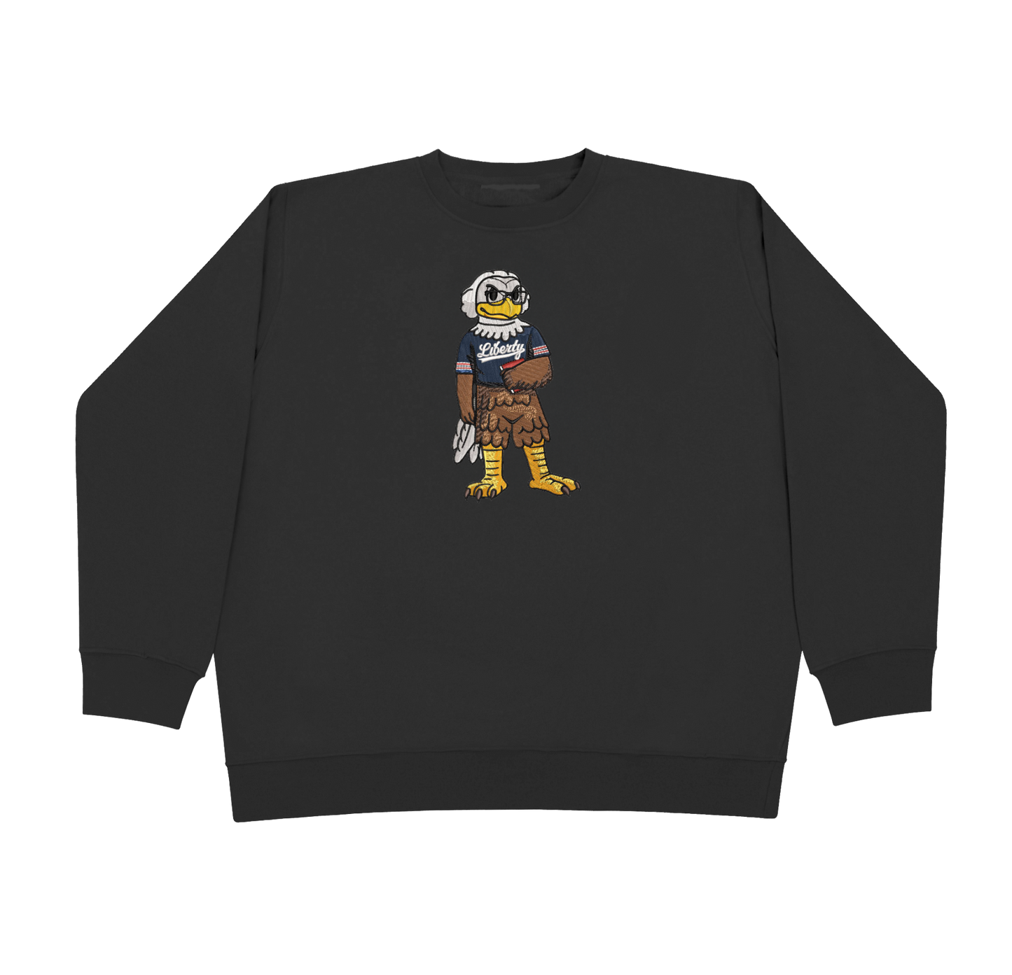 Liberty University Glasses Embroidered Crewneck