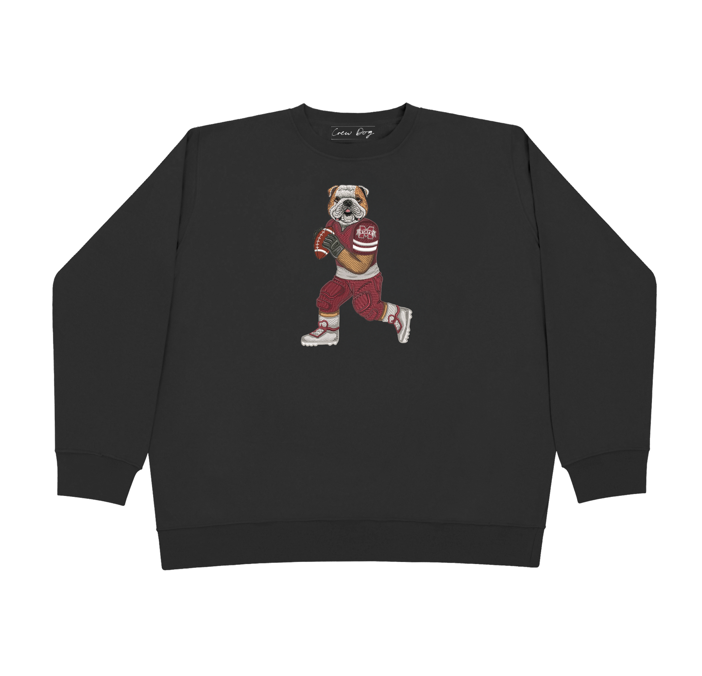 Mississippi State University Football Embroidered Crewneck