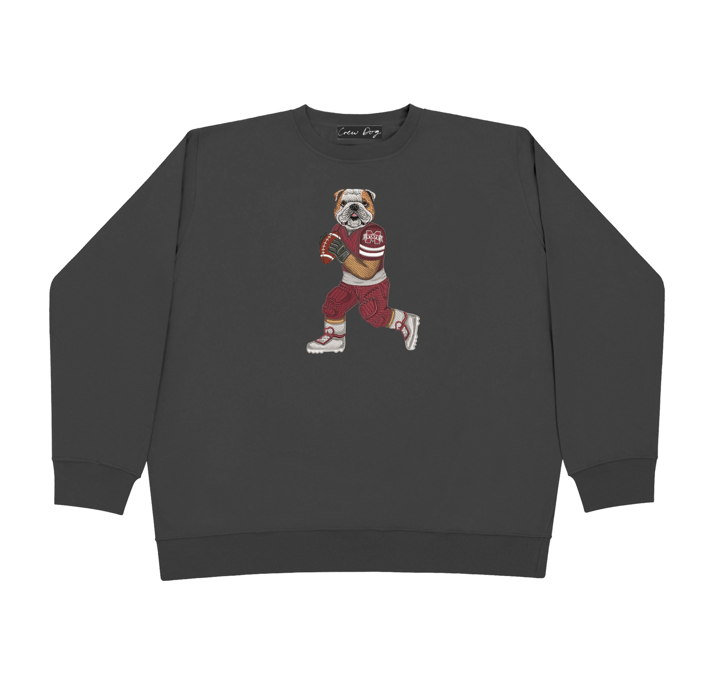 Mississippi State University Football Embroidered Crewneck