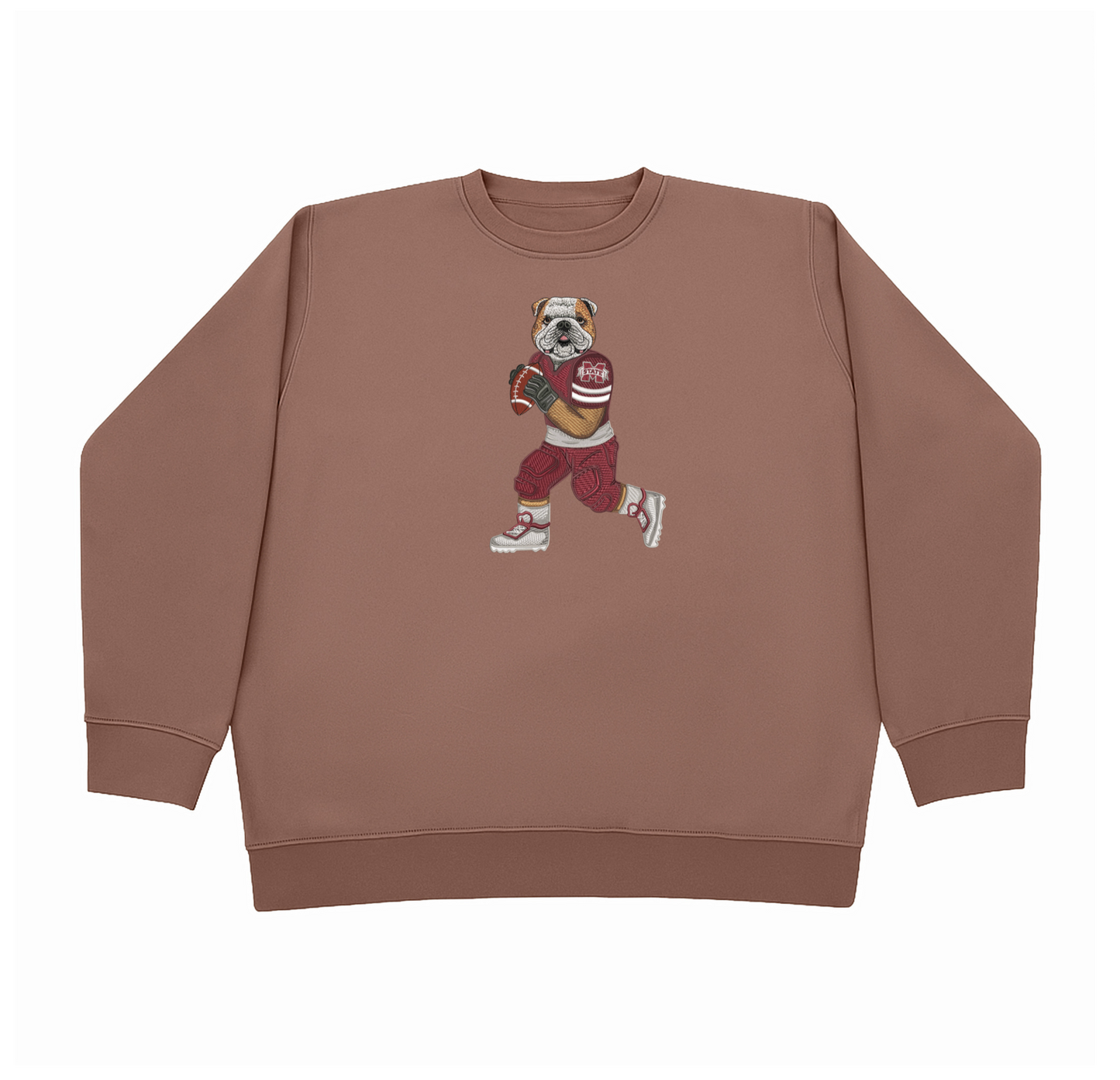Mississippi State University Football Embroidered Crewneck