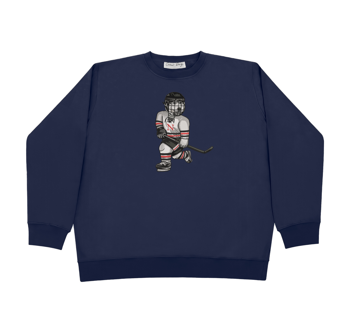 Northeastern Hockey Embroidered Crewneck