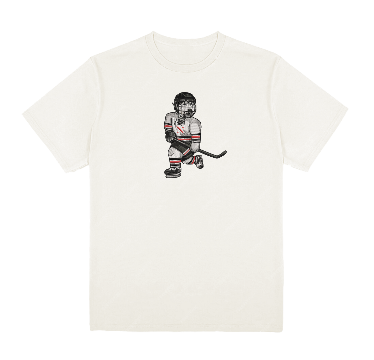 Northeastern Hockey Embroidered Tee
