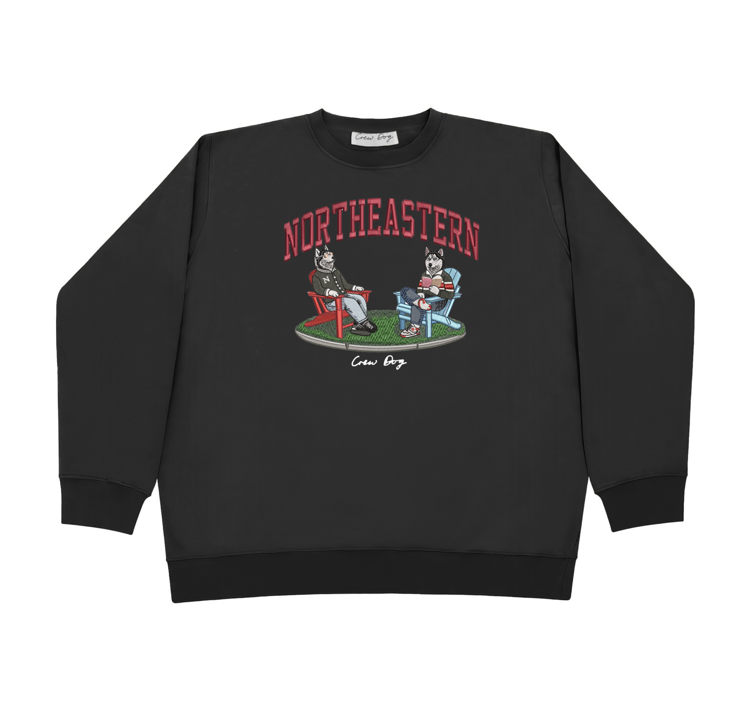 Northeastern Lawn Embroidered Crewneck
