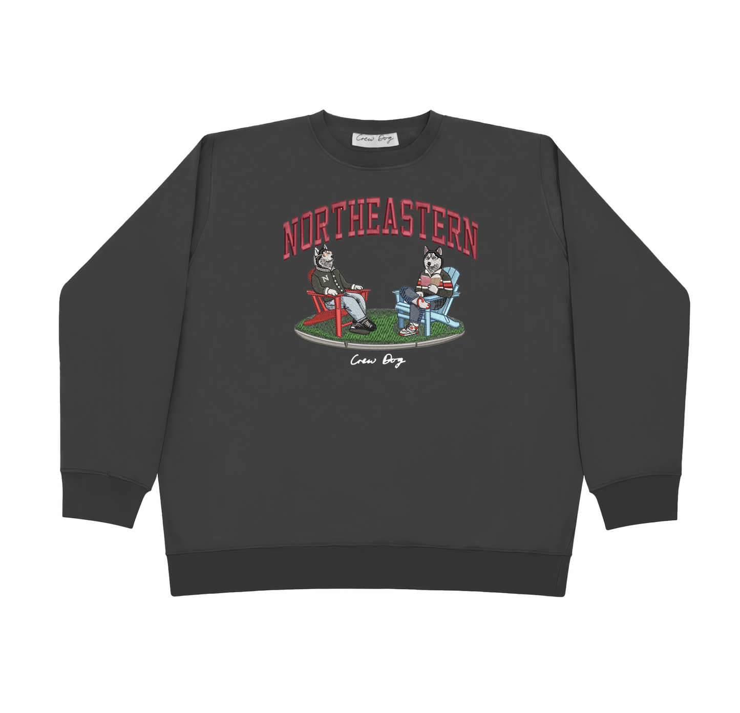 Northeastern Lawn Embroidered Crewneck