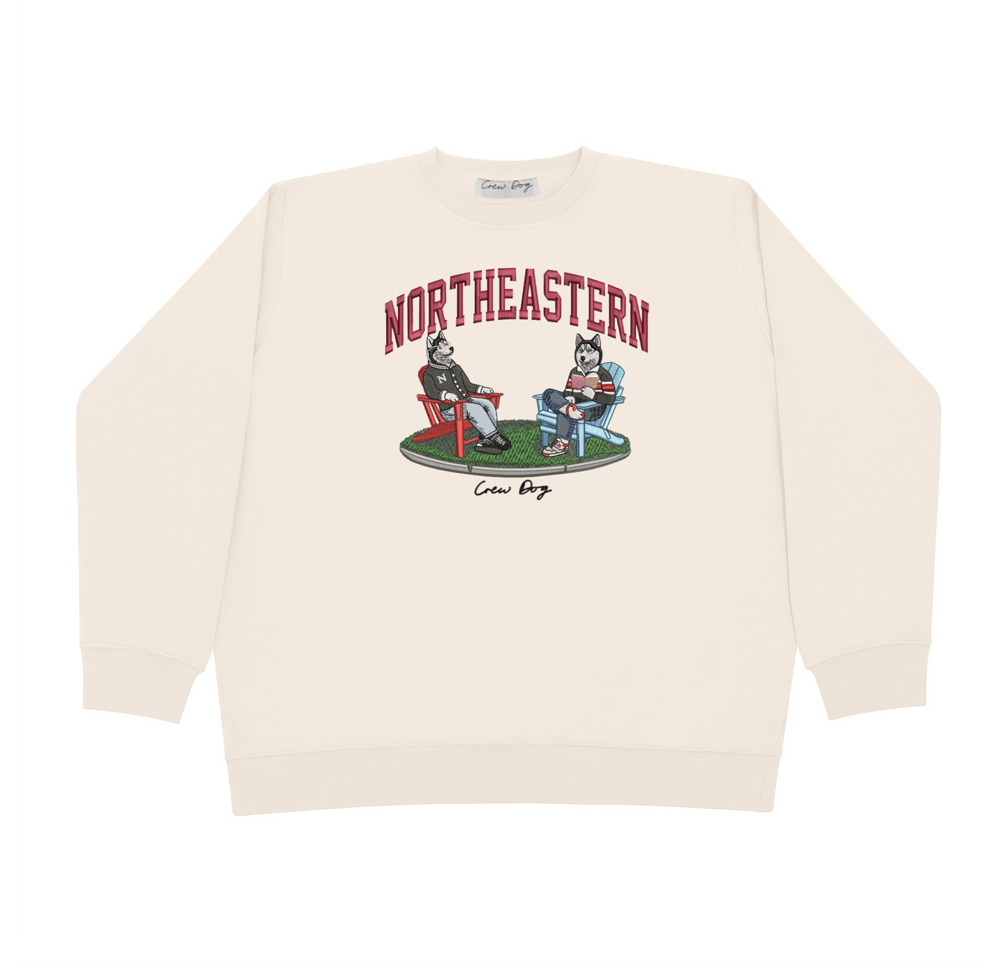 Northeastern Lawn Embroidered Crewneck