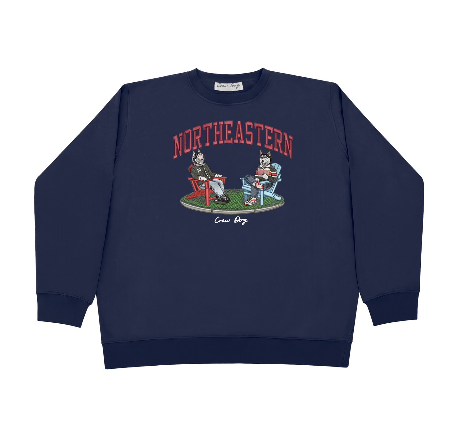 Northeastern Lawn Embroidered Crewneck