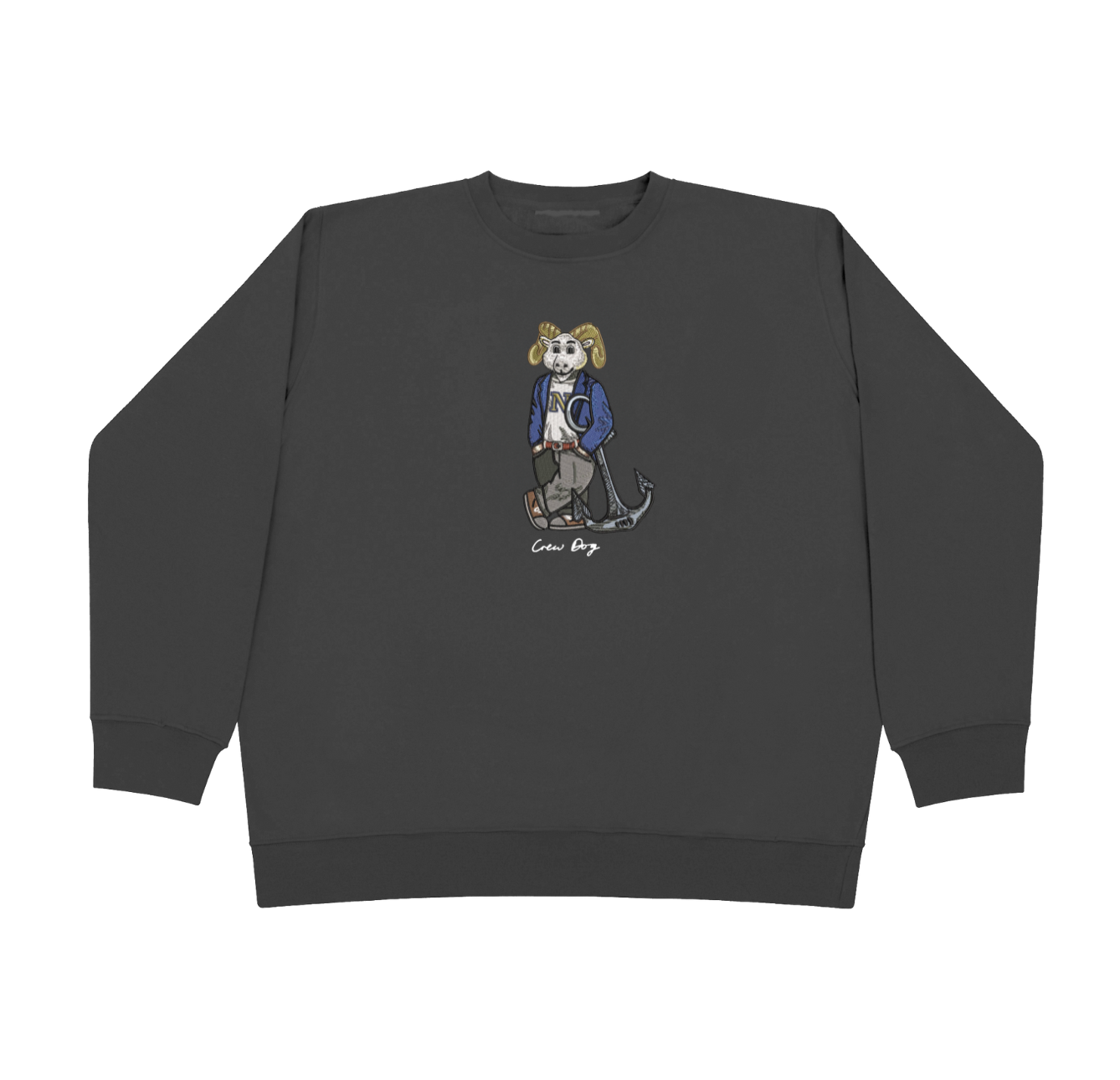 Navy Original Embroidered Crewneck – Crew Dog