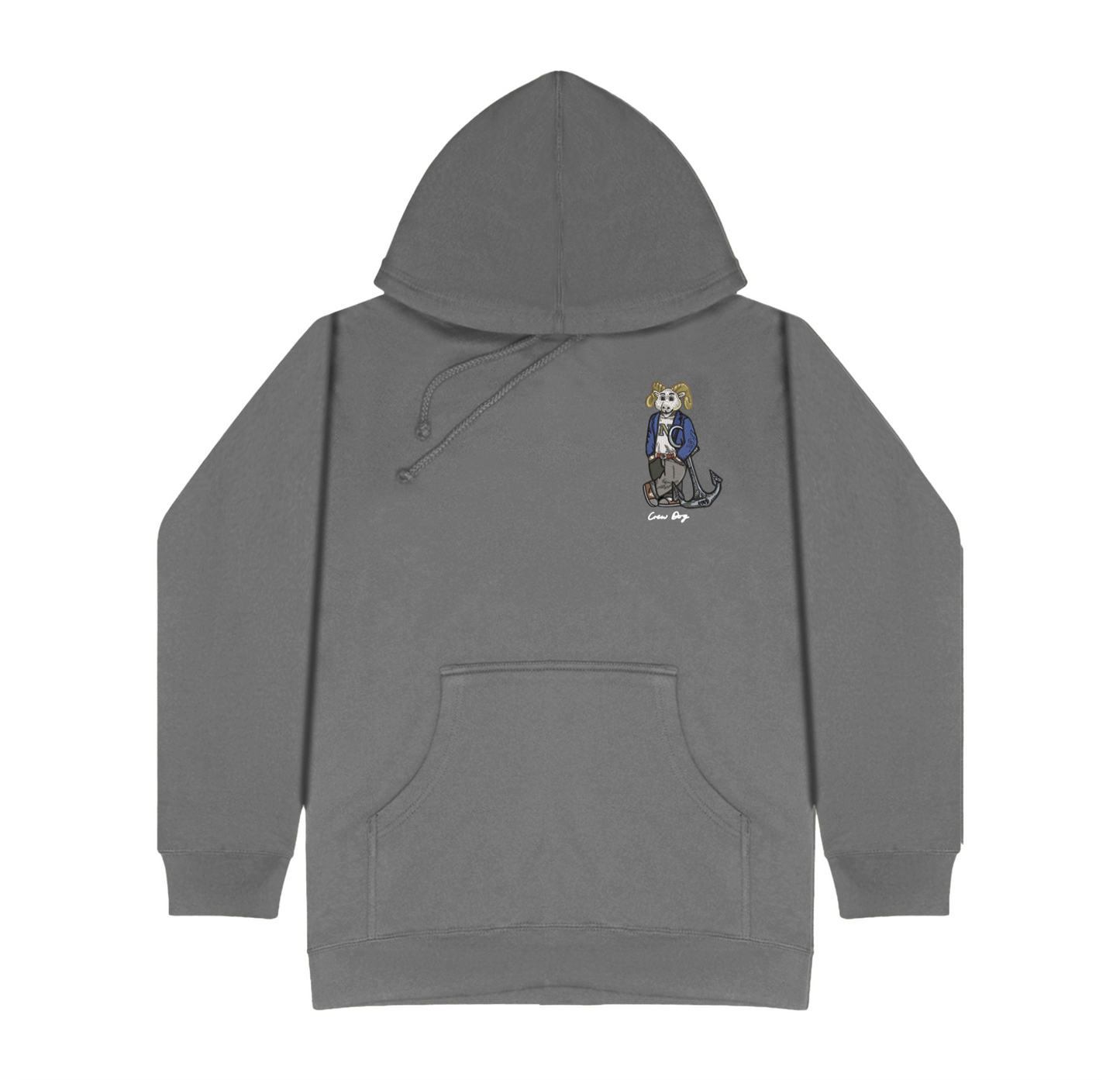 Embroidered Navy Hoodie