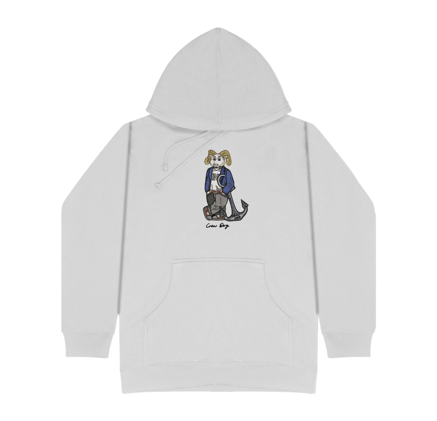 Embroidered Navy Hoodie