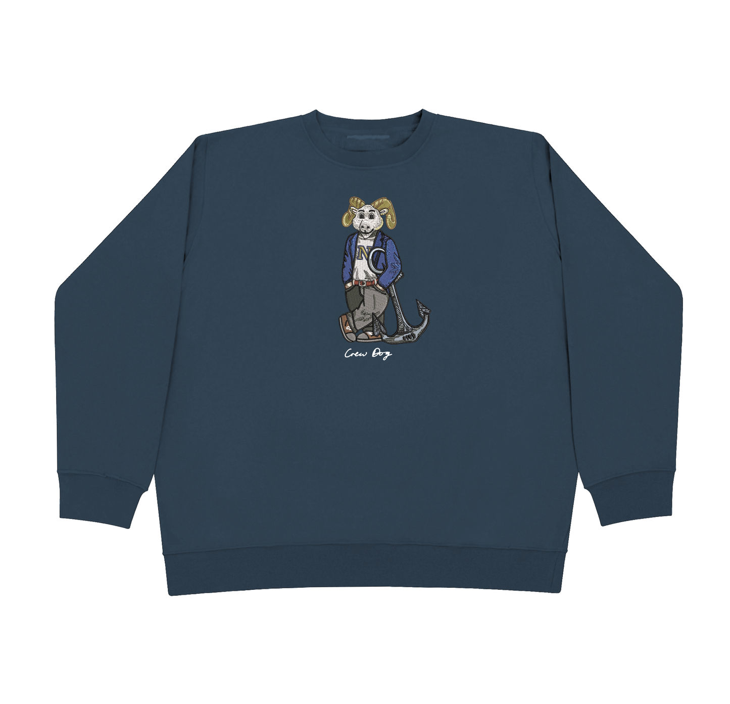 Navy Original Embroidered Crewneck