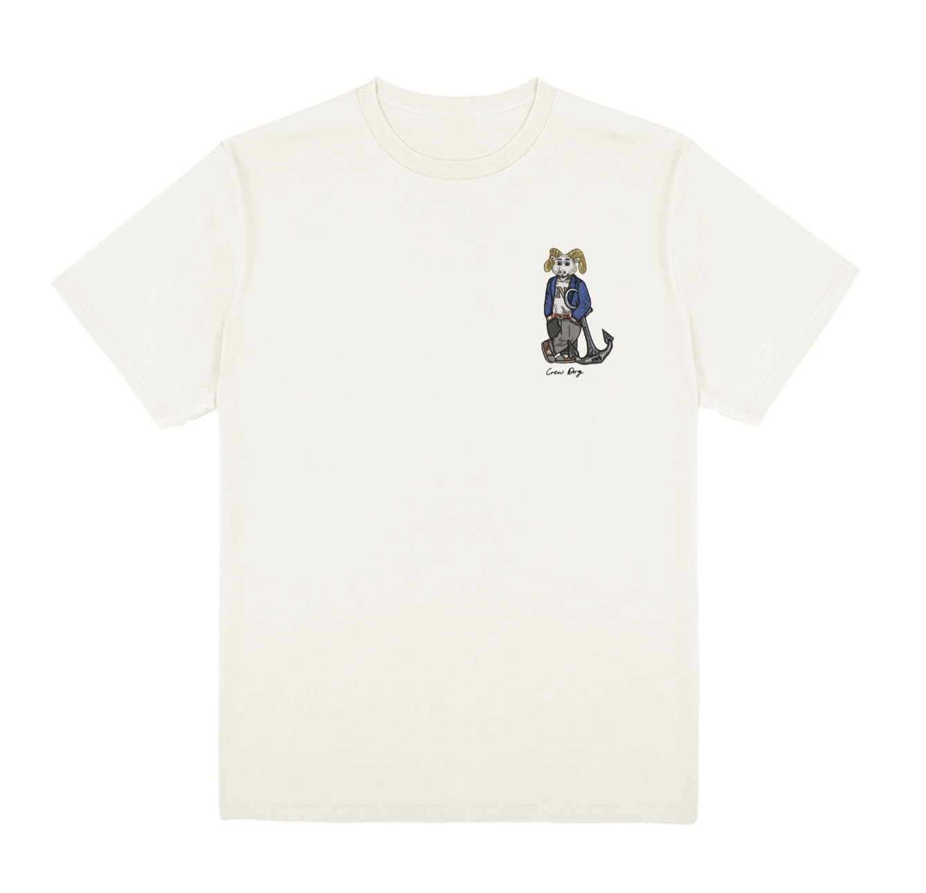 Embroidered Navy Tee