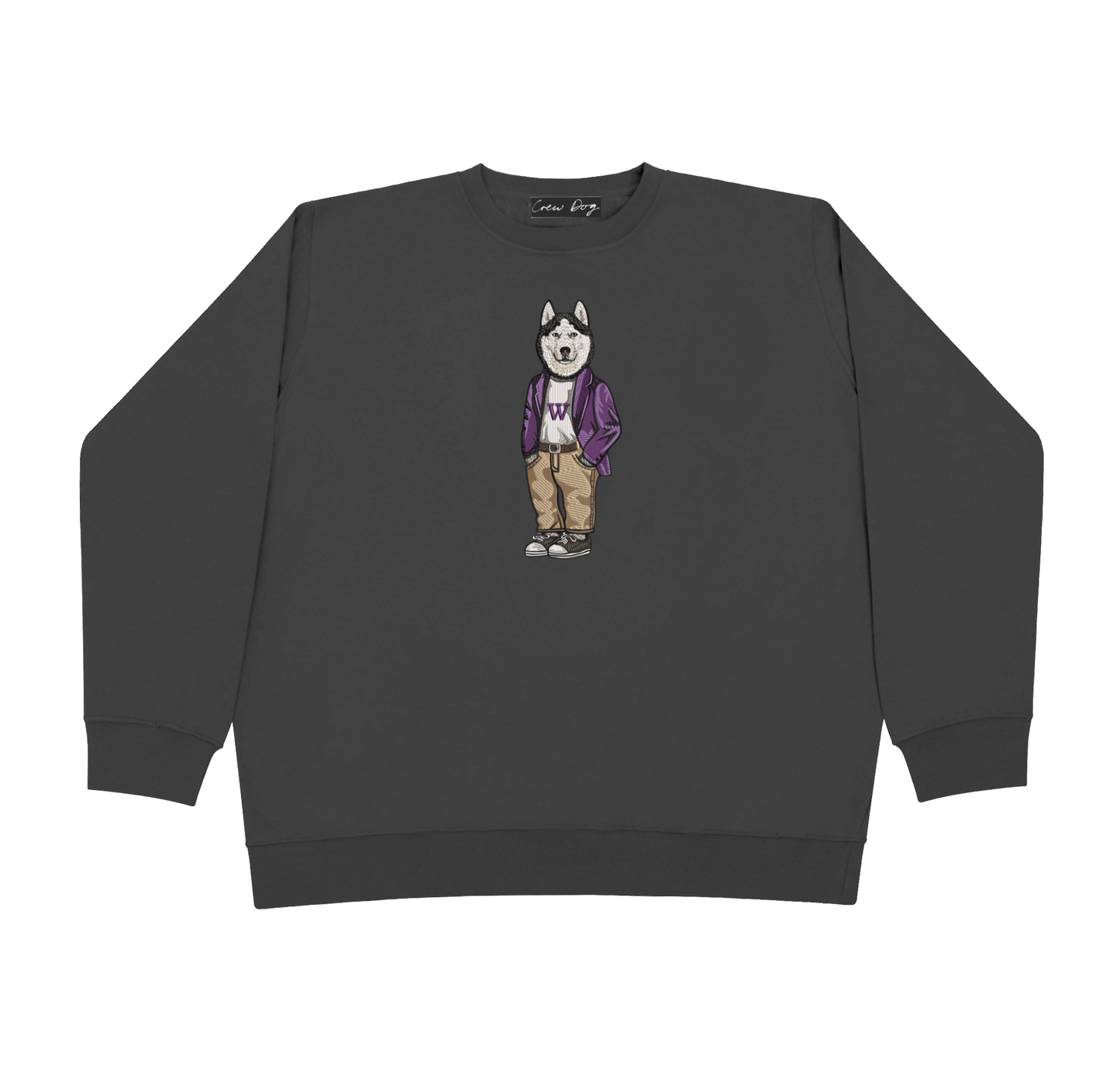 University of Washington Coat Embroidered Crewneck