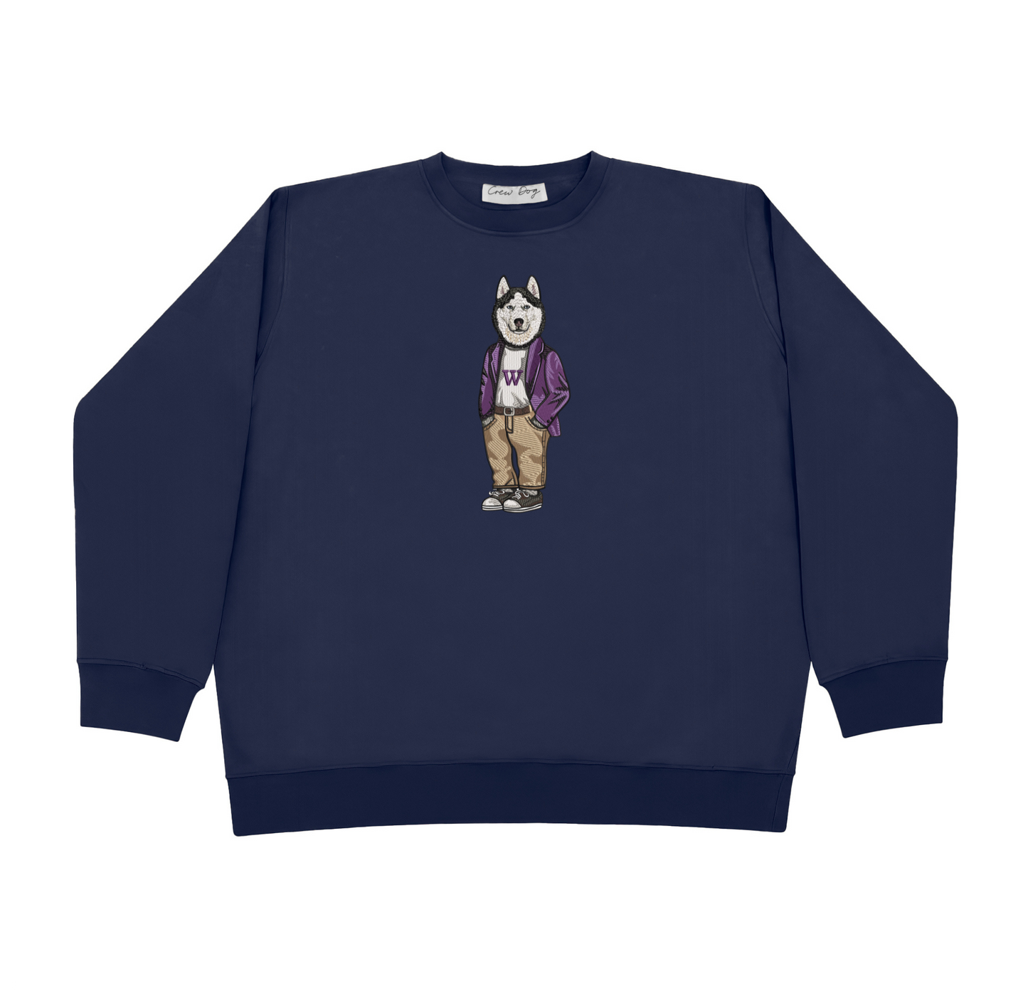 University of Washington Coat Embroidered Crewneck