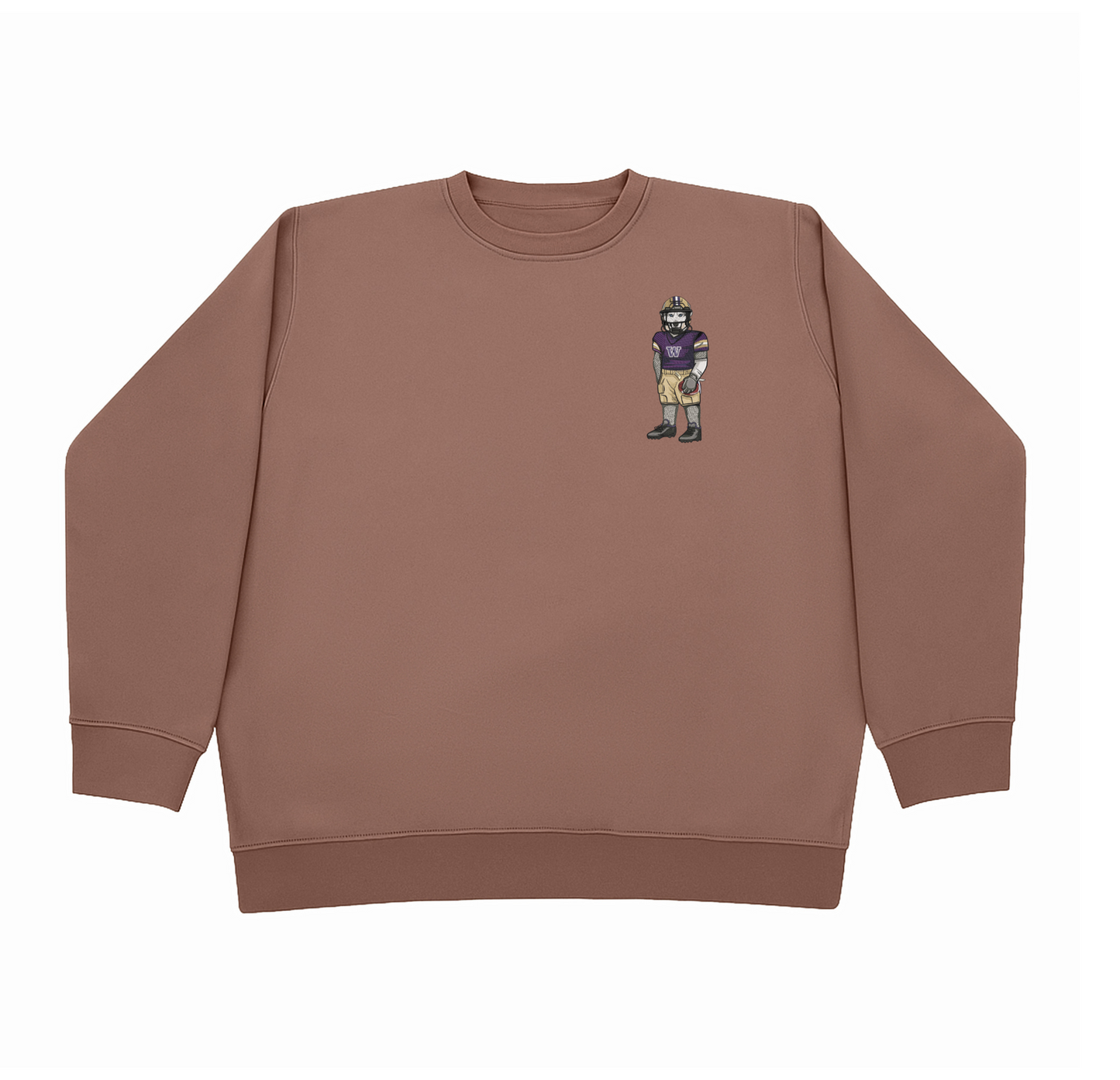 University of Washington Football Embroidered Crewneck