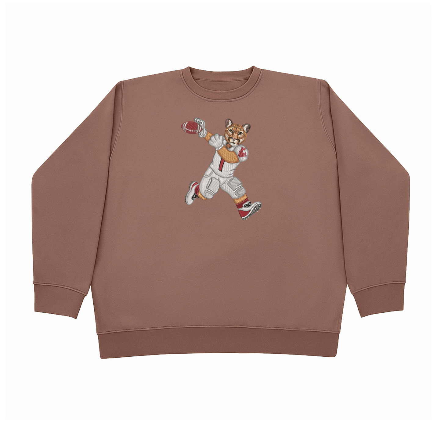 Washington State University Football Embroidered Crewneck