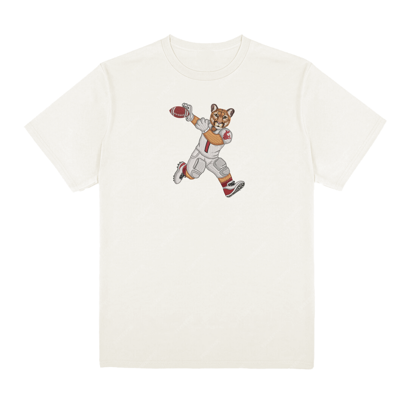 Washington State University Football Embroidered Tee