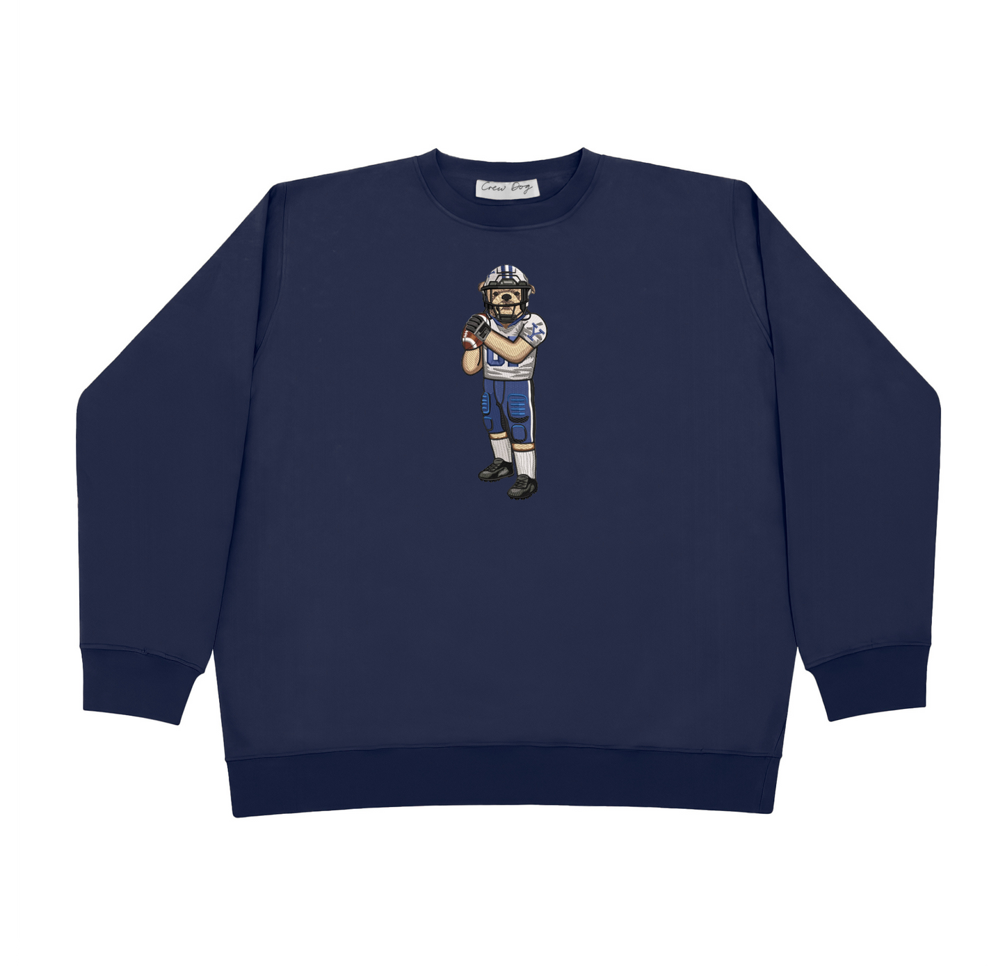 Yale Football (Helmet On) Embroidered Crewneck