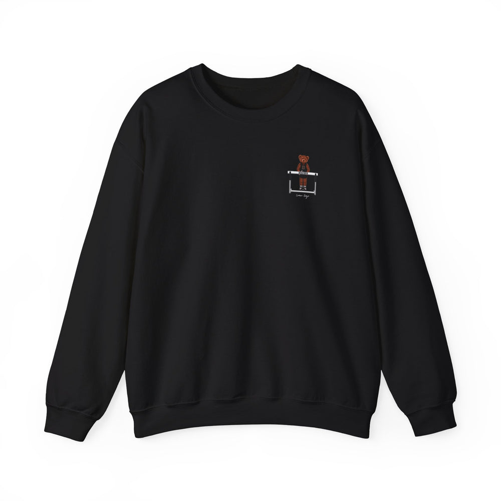 
                      
                        Brown Hurdles Crewneck (side)
                      
                    