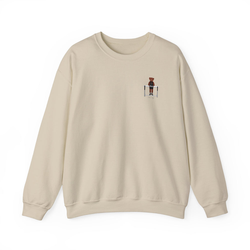 
                      
                        Brown Hurdles Crewneck (side)
                      
                    