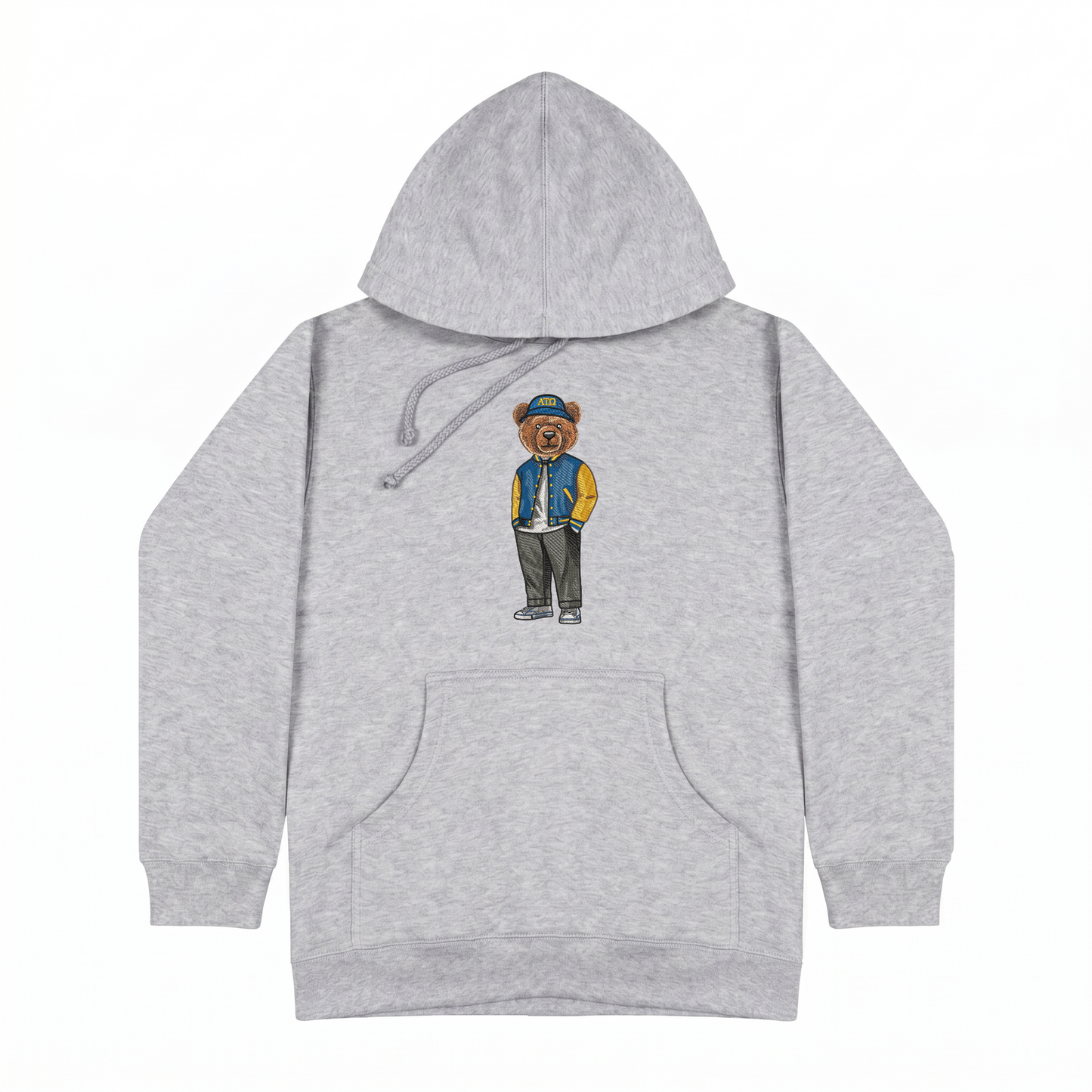 Alpha Tau Omega Bear Bucket Hat Embroidered Hoodie