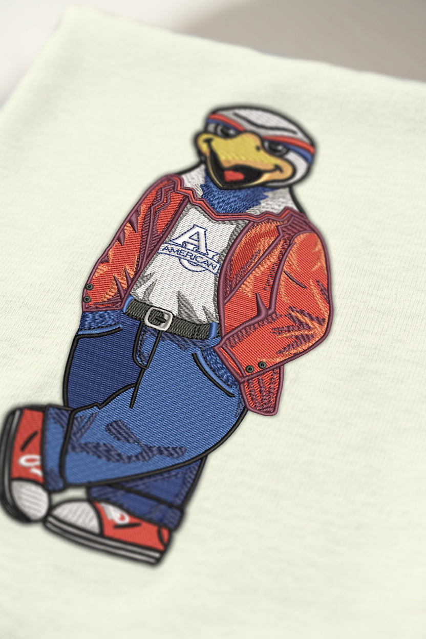 American University Original Embroidered Crewneck