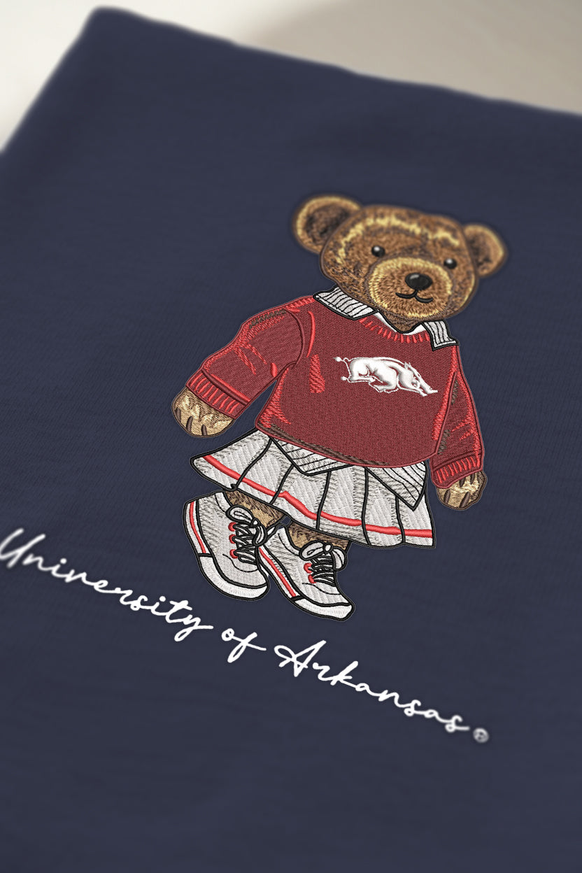 University of Arkansas Teddy Embroidered Tee