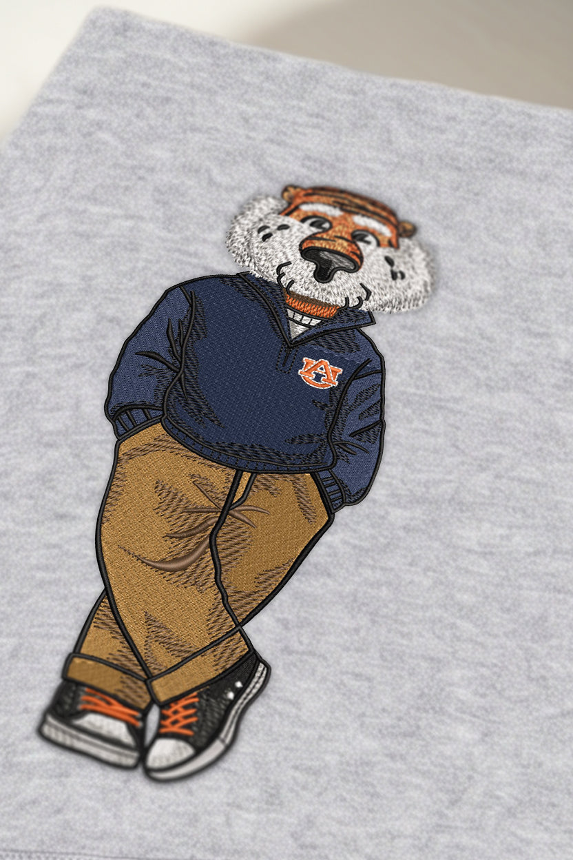 Auburn Q-Zip Embroidered Hoodie