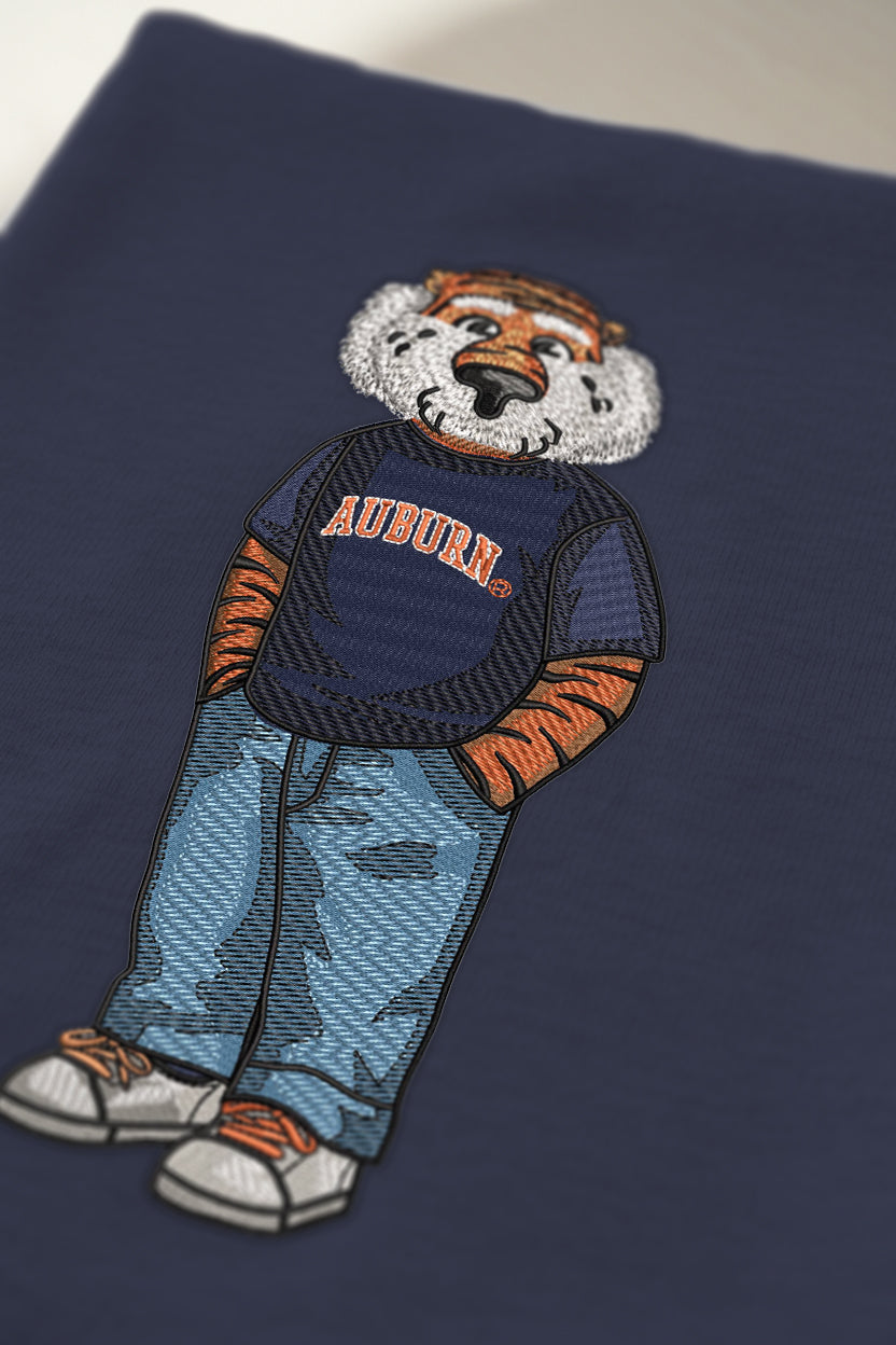 Auburn Tee Embroidered Crewneck